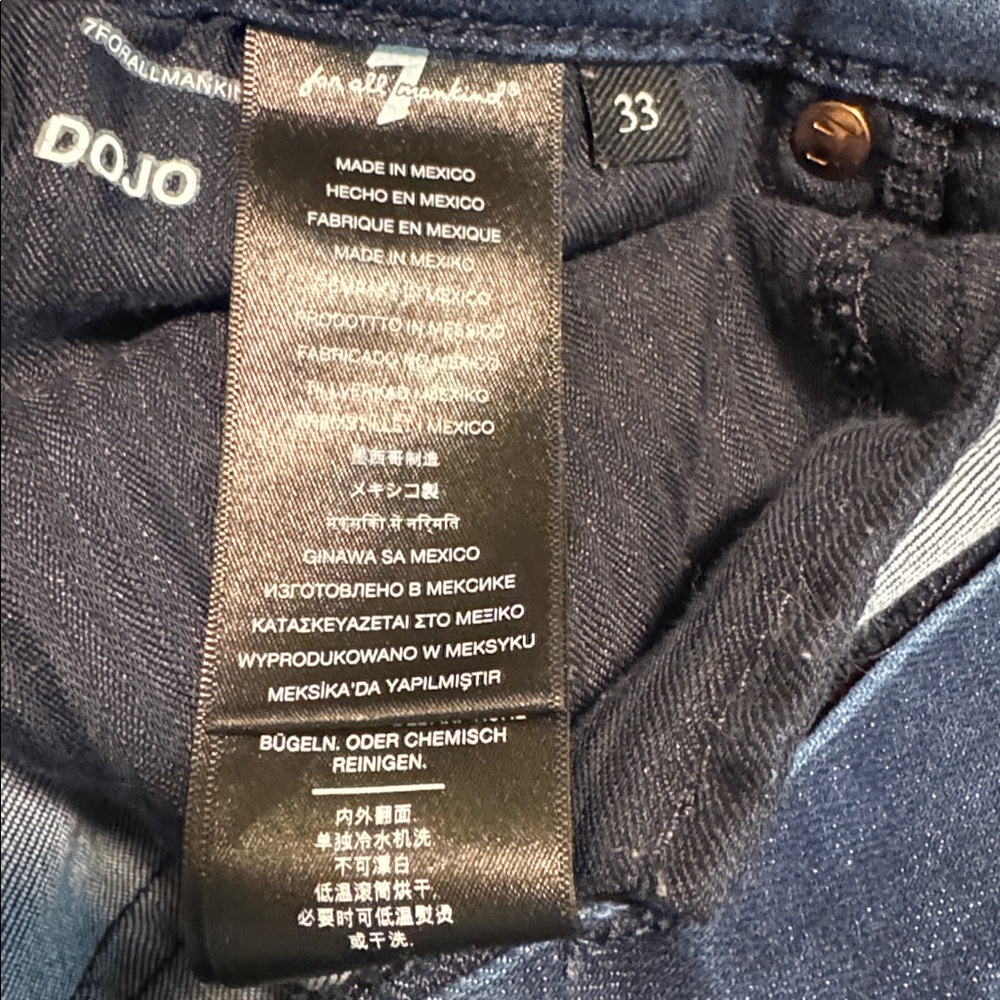 7 For All Mankind Dark Blue Flare Jeans - Picture 11 of 12